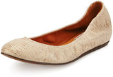 Thumbnail for your product : Lanvin Lizard-Embossed Ballerina Flat, Gold