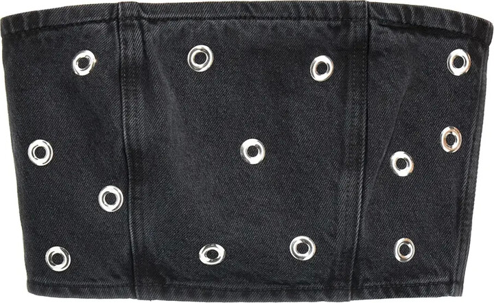 Rotate by Birger Christensen Studded Denim Top