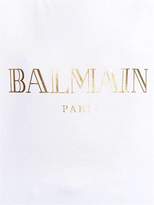 Thumbnail for your product : Balmain Logo Cotton Jersey Sleeveless Top