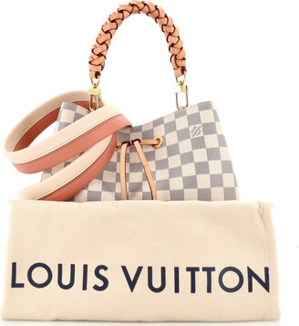 Louis Vuitton Damier Azur Braided Neverfull mm Pink