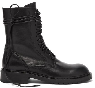 Ann Demeulemeester Danny Lace-up Leather Boots - Black