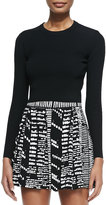 Thumbnail for your product : Proenza Schouler Long-Sleeve Cropped Sweater, Black