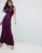 Thumbnail for your product : AX Paris Slinky Maxi Dress With Lace Detail