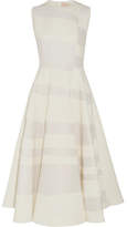 Thumbnail for your product : Roksanda Tatum Paneled Cady And Hammered-crepe Midi Dress