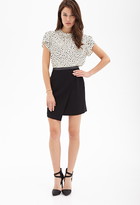 Thumbnail for your product : Forever 21 Contemporary Faux Leather-Trimmed Wrap Skirt