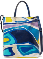 Thumbnail for your product : Emilio Pucci Leather-Trimmed Printed Coated Canvas Tote