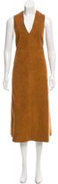 Thumbnail for your product : Tibi Sleeveless Suede Midi Dress