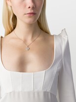 Thumbnail for your product : Kiki McDonough 18kt white gold Lauren diamond mini leaf pendant necklace
