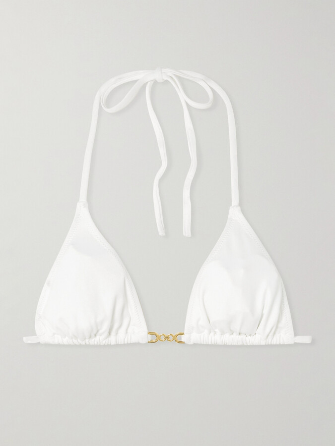 Melissa Odabash Monza Chain-embellished Triangle Bikini Top - White