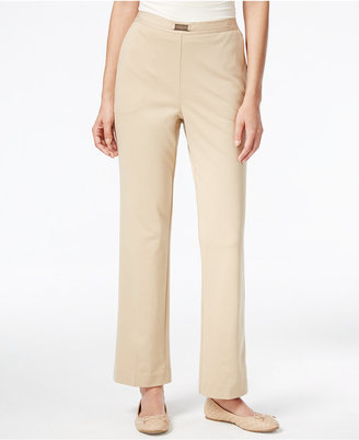 Alfred Dunner Madison Park Collection Belted Pull-On Straight-Leg Pants