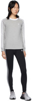 Thumbnail for your product : adidas Grey 3-Stripes Long Sleeve T-Shirt