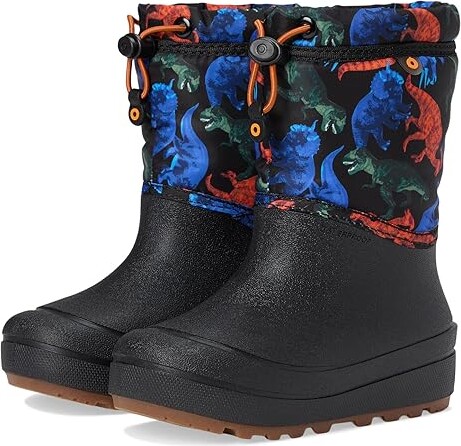Bogs Snow Shell Boots - Real Dino (Toddler/Little Kid/Big Kid) Kids Shoes Black : 10 Toddler M, Rubber