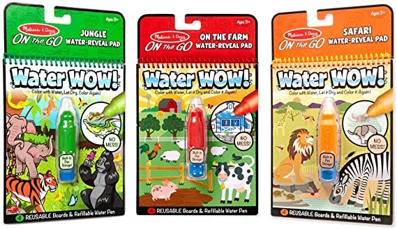 Melissa & Doug On The Go Water Wow! 3-Pack (Jungle, Safari, Farm)