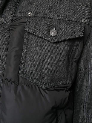 DSQUARED2 raw denim panel padded jacket