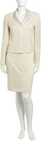 Thumbnail for your product : Albert Nipon Ivory Lace Sateen Skirt Suit, Ivory