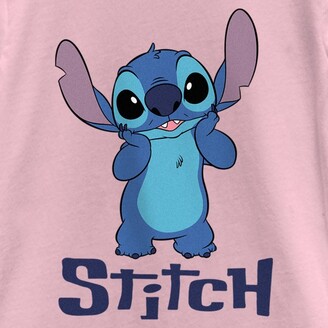 Girl's Lilo & Stitch Cute Portrait Stitch T-Shirt - Light Pink - Large -  ShopStyle