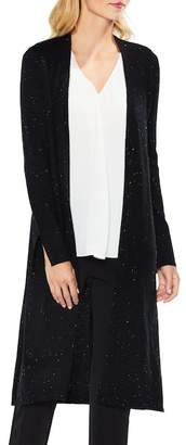 Vince Camuto Speckled Open Front Maxi Cardigan