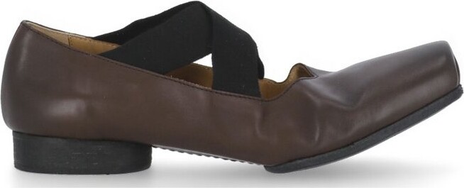 UMA WANG Square-Toe Slip-On Ballerina Shoes