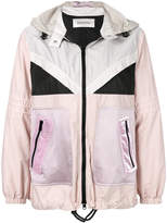 Valentino geometric panel hooded jacket