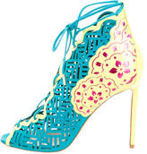 Thumbnail for your product : Nicholas Kirkwood Stencil Lace-Up Pumps w/ Tags