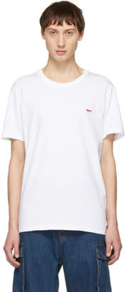 MAISON KITSUNÉ SSENSE Exclusive White Rainbow Fox Patch T-Shirt