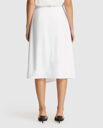 FRIEND of AUDREY Women's White Pencil skirts - Leigh Wrap Skirt