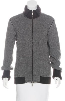 Malo Cashmere Zip-Up Sweater