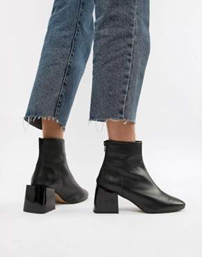ASOS Design DESIGN Rome leather ankle boots