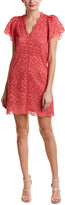 Thumbnail for your product : Rebecca Taylor Lace Silk-Trim Shift Dress