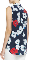 Thumbnail for your product : Equipment Slim Signature Sleeveless Floral-Print Blouse