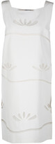 Thumbnail for your product : Philosophy di Alberta Ferretti Cream Cutout Embroidered Sleeveless Dress M