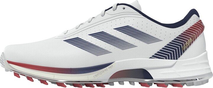 adidas Men's Adizero ZG Ryder Spikeless Golf Shoes, Size 8, White/Dark Blue/Red