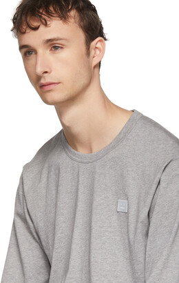 Acne Studios Grey Long Sleeve Nash Patch T-Shirt