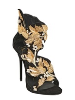 Thumbnail for your product : Giuseppe Zanotti 120mm Embellished Suede Sandals