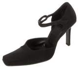 Thumbnail for your product : Casadei Canvas Ankle Strap Pumps Black Canvas Ankle Strap Pumps