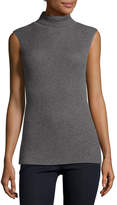 Thumbnail for your product : Neiman Marcus Superfine Sleeveless Ribbed Cashmere Turtleneck