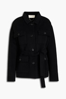 Thumbnail for your product : Vanessa Bruno Rita belted wool and cashmere-blend felt jacket