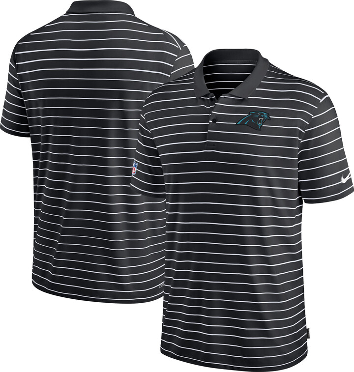 Men's Nike Black Carolina Panthers Sideline Lock Up Victory Performance Polo