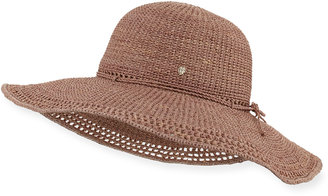 Helen Kaminski Nicea Crochet-Stitched Floppy Raffia Sun Hat, Pink