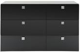 Thumbnail for your product : Very Mono Glass Top 3 + 3 Wide Chest of Drawers