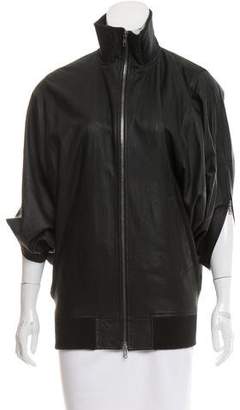 Maison Margiela Leather Zip-Up Jacket