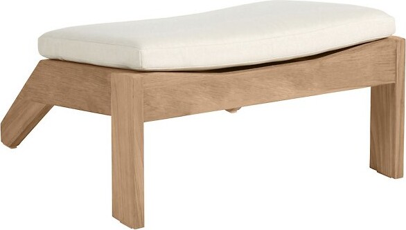 Summer Classics Ashland Teak Adirondack Outdoor Ottoman in Blue