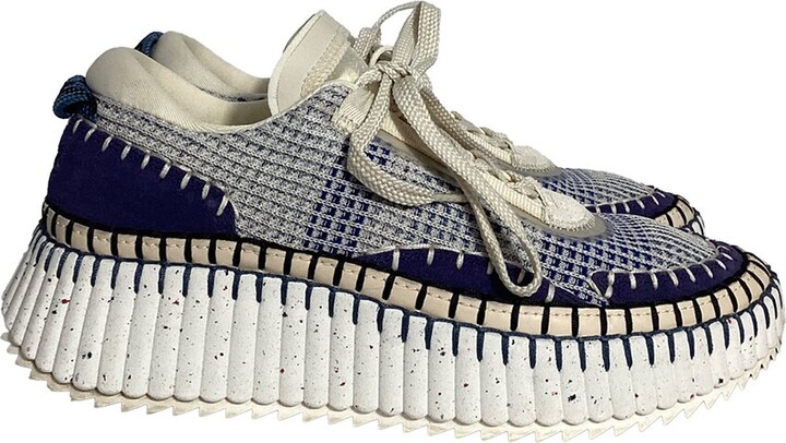 Chloé Women's Nylon Nama Platform Sneaker (Authentic Pre-Loved)