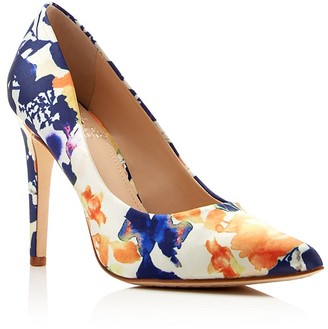 Vince Camuto Kain Floral Print Pointed Toe High Heel Pumps