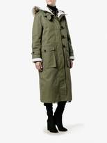 Thumbnail for your product : Valentino Khaki fur trimmed oversized parka
