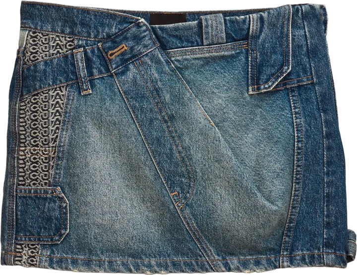 Patchwork Denim Miniskirt