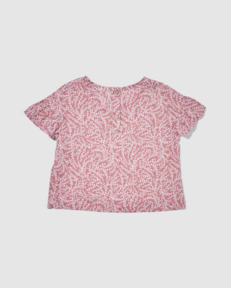 Little Noa - Girl's Short Sleeve Tops - Girls Eucalyptus Poppy Top - Girls - Size One Size, 4 at The Iconic