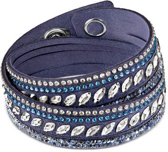 Swarovski Silver-Tone Slake Pulse Crystal Colored Wrap Bracelet