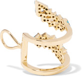 Thumbnail for your product : Noir Gold-tone crystal ear cuffs