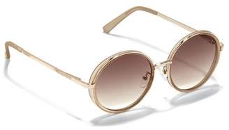 Vince Camuto Frosted-detail Round Sunglasses
